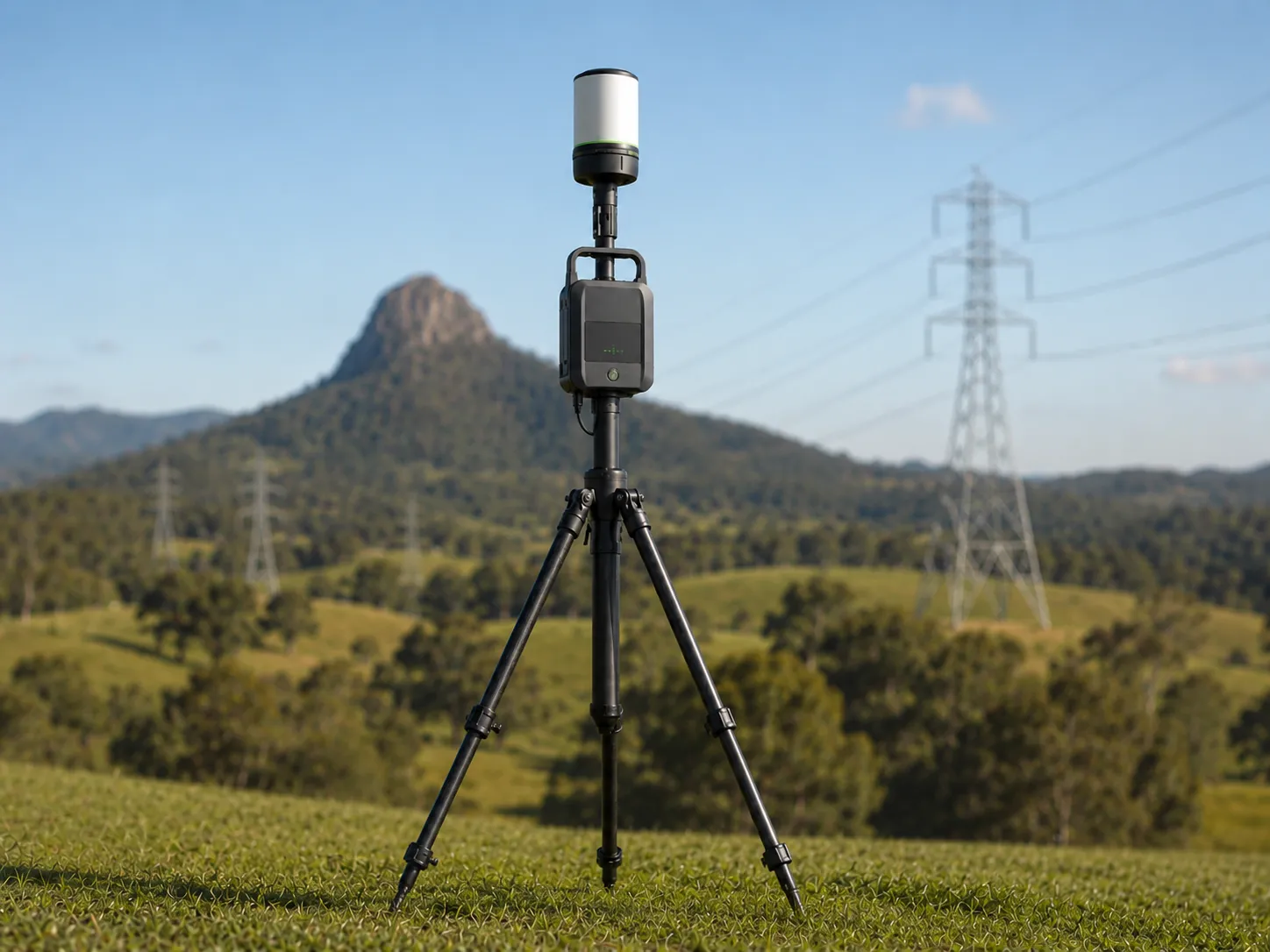 Wireless RTK Tower in operation