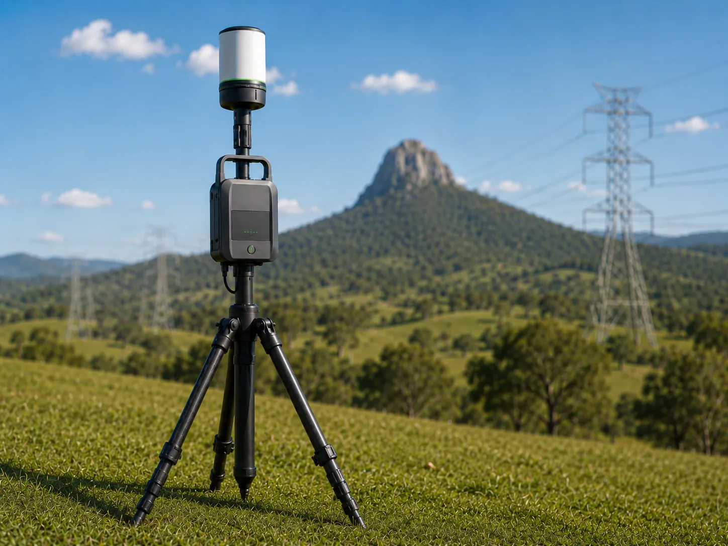 Wireless RTK Tower in operation